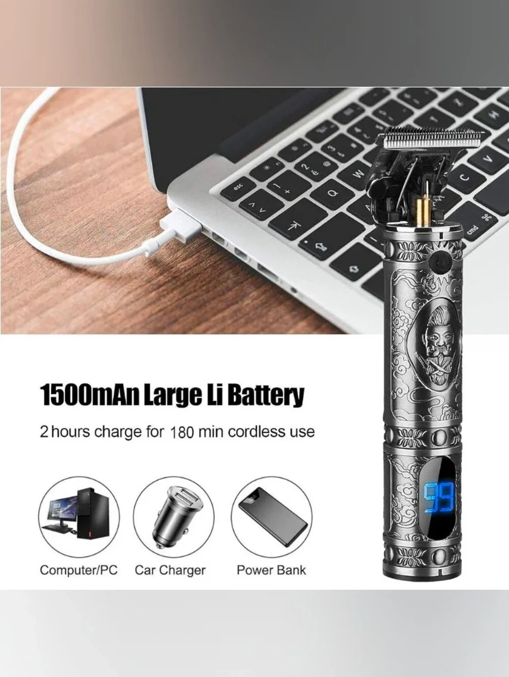 Professional Hair Trimmer for Men,  Professional Hair Clippers for Barber